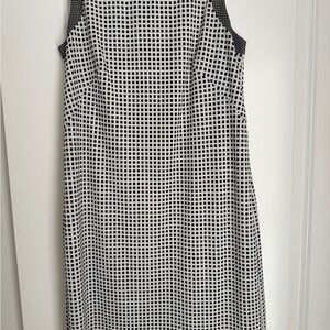 Elegant Black and White Checkered Dress